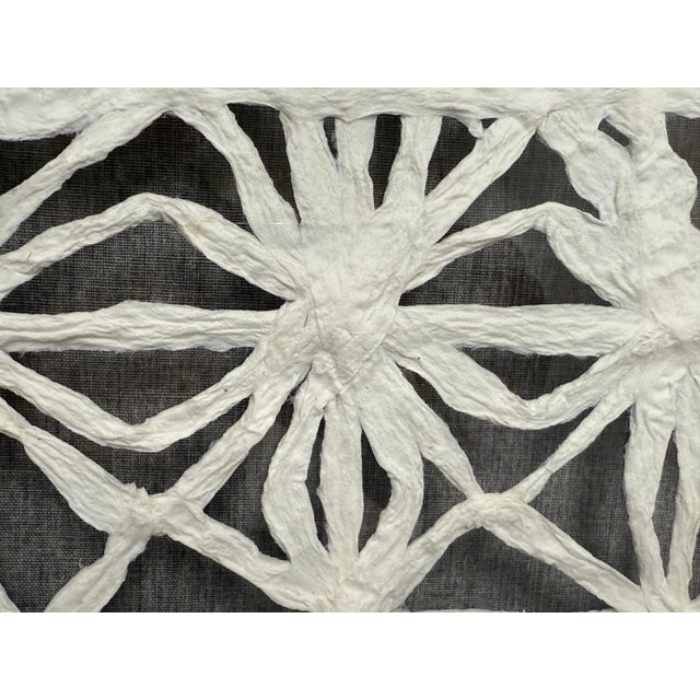 World Market Rice Paper Flower Chain Link Cuts Shadow Box Wall Art For Sale In San Francisco - Image 6 of 12