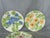 Farmhouse Vintage Shafford Majolica Style Floral Plate Set of 4 For Sale - Image 3 of 11