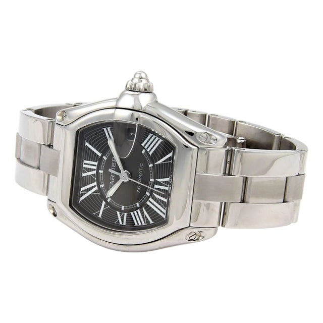 Cartier Roadster Automatic Stainless Steel Men's Wrist Watch For Sale