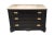 Antique Black Painted Commode With White Marble For Sale - Image 6 of 6