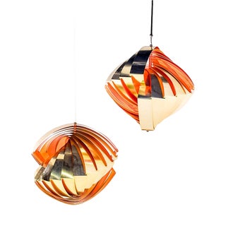 Konkylie Pendant Lamp by Louis Weisdorf for Lyfa, 1960, Set of 2 For Sale