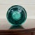 Industrial Antique Brookfield New York Teal Glass Insulator For Sale - Image 3 of 6