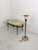 Small Italian floor lamp in the Stilnovo style, 1950 Marble base, metal and brass stem, opal glass bowl. E14 lamp. Good...