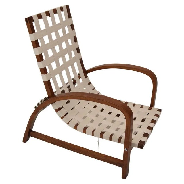 Made in Czechoslovakia. Made of wood, fabric, metal Complete restored. Very comfortable. The yellow upholstery is in...