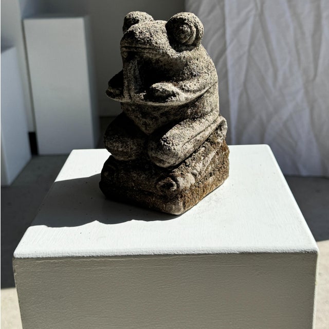 Small Balinese Limestone Frog Sculpture, 1980s For Sale - Image 4 of 10