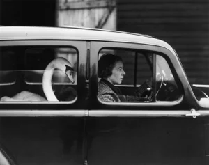 Swan in a Car' Contemporary Archival Black and White Photograph Print From the Original Negative by Getty - 20x16