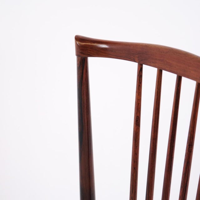 Dining Chairs in Rosewood with Light Upholstery by Henning Sørensen, 1960s, Set of 4 For Sale - Image 8 of 12