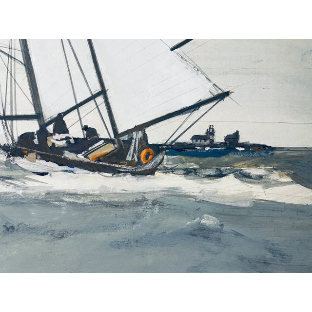Nautical 1964 Nautical Painting by Ken Crouse For Sale - Image 3 of 6