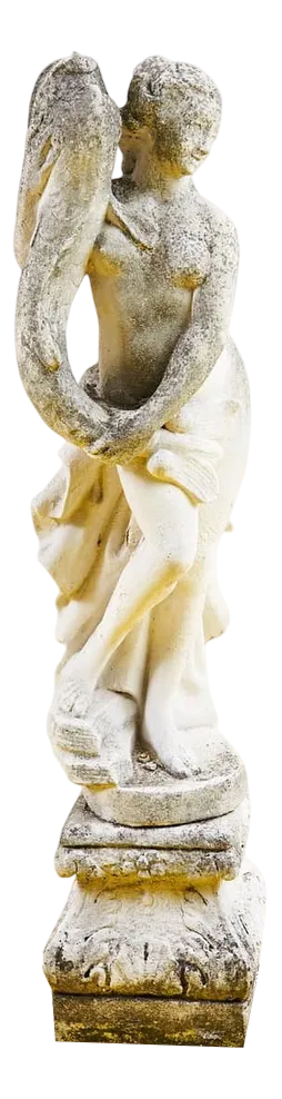 Garden Statue in Cement and Marble Dust, 1950s