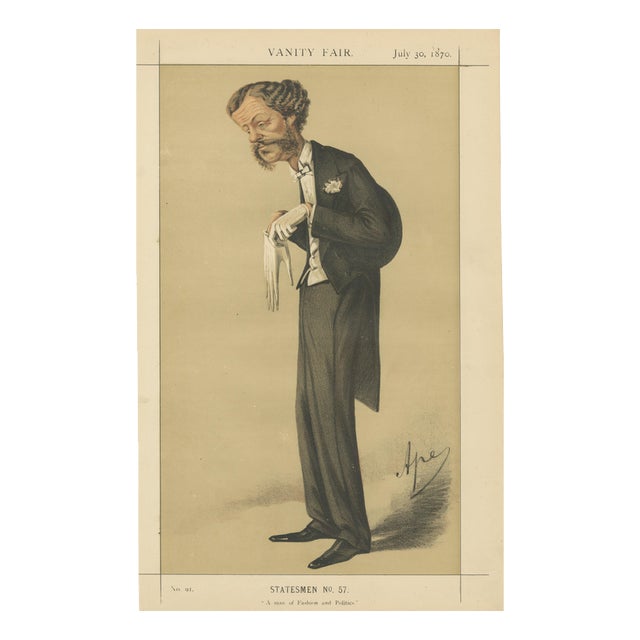 Vanity Fair, Victorian Gentleman Statesman, 1870, Chromolithograph on Paper For Sale