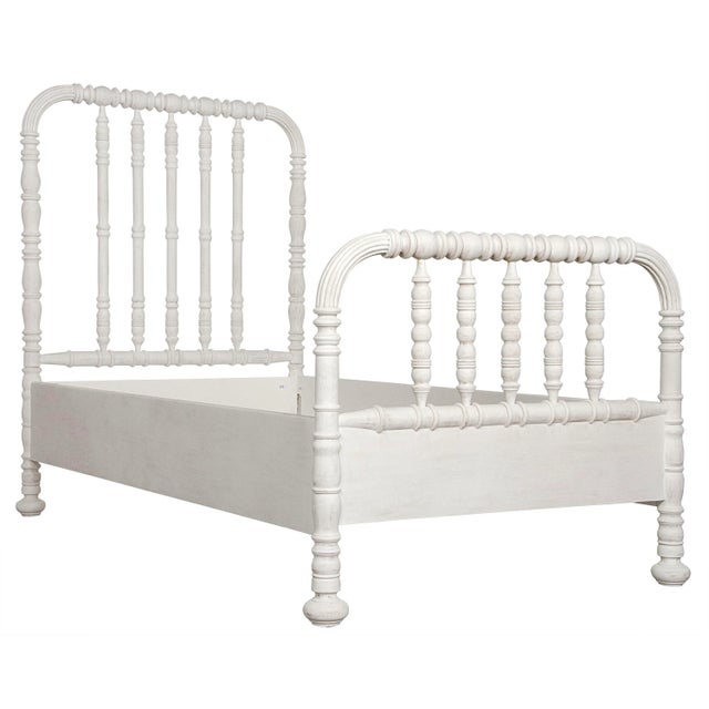 American NOIR Bachelor Bed, Queen, White Wash For Sale - Image 3 of 3