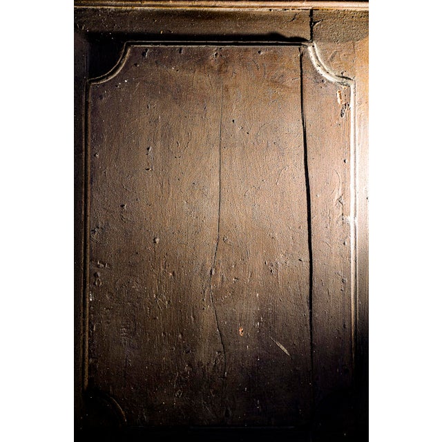 Wood Large 17th Century Louis XIV Double Door with Signs and Traces of Lacquering Decorations, Italy For Sale - Image 7 of 18