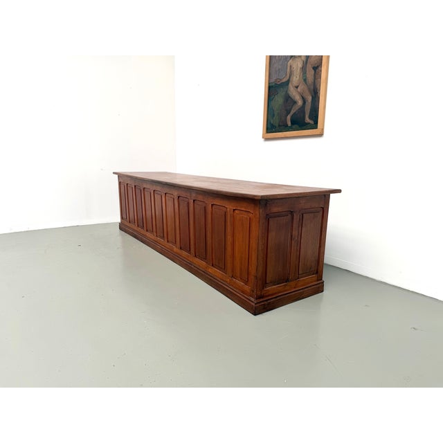 Wood Vintage Oak Trade Counter, 1920s For Sale - Image 7 of 18