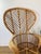 Vintage 1960s Rattan Peacock Chair Italian Modern Gio Ponti Style For Sale In Palm Springs - Image 6 of 10