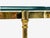 LaBarge, German Modern, Demilune Console Table, Brass, Glass, Germany, 1970s For Sale - Image 11 of 14