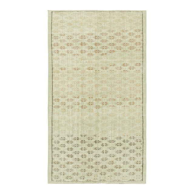 Vintage Zeki Müren Rug in Blue With Beige-Brown Patterns, From Rug & Kilim For Sale