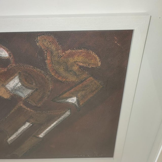 Contemporary After Umberto Mastroianni, Composition, 1993, Oil Painting on Cardboard, Framed For Sale - Image 3 of 12