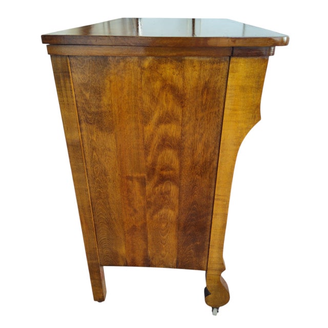 Restored Antique 19th-Century American Empire Chest of Drawers For Sale - Image 4 of 11