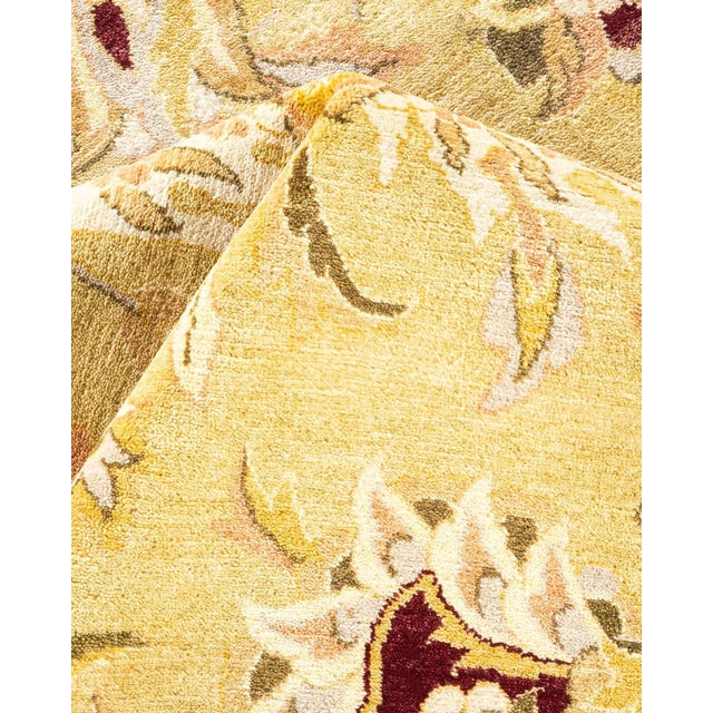 Textile Mogul, One-of-a-Kind Hand-Knotted Area Rug in Yellow, 9' 2" x 12' 5" For Sale - Image 7 of 8