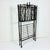 Mid-Century Boho Chic French Style Fluer De Lis Folding Iron Plant Stand With Two Tiers For Sale - Image 11 of 11