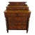 Maitland Smith Burl Mahogany Empire Style Chest of Drawers For Sale