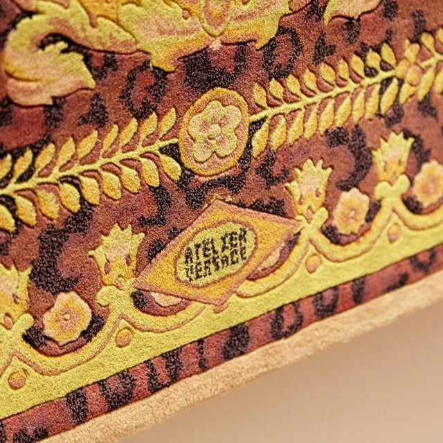 Animal Print Rug by Gianni Versace for Atelier Versace, 1980s For Sale - Image 4 of 18