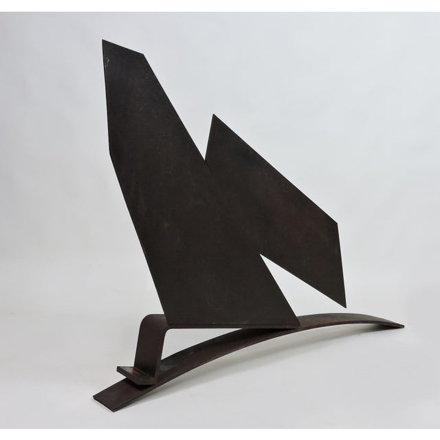 2010s Large Abstract Welded Steel Sculpture "Bird on a Limb" by David Tothero For Sale - Image 5 of 10