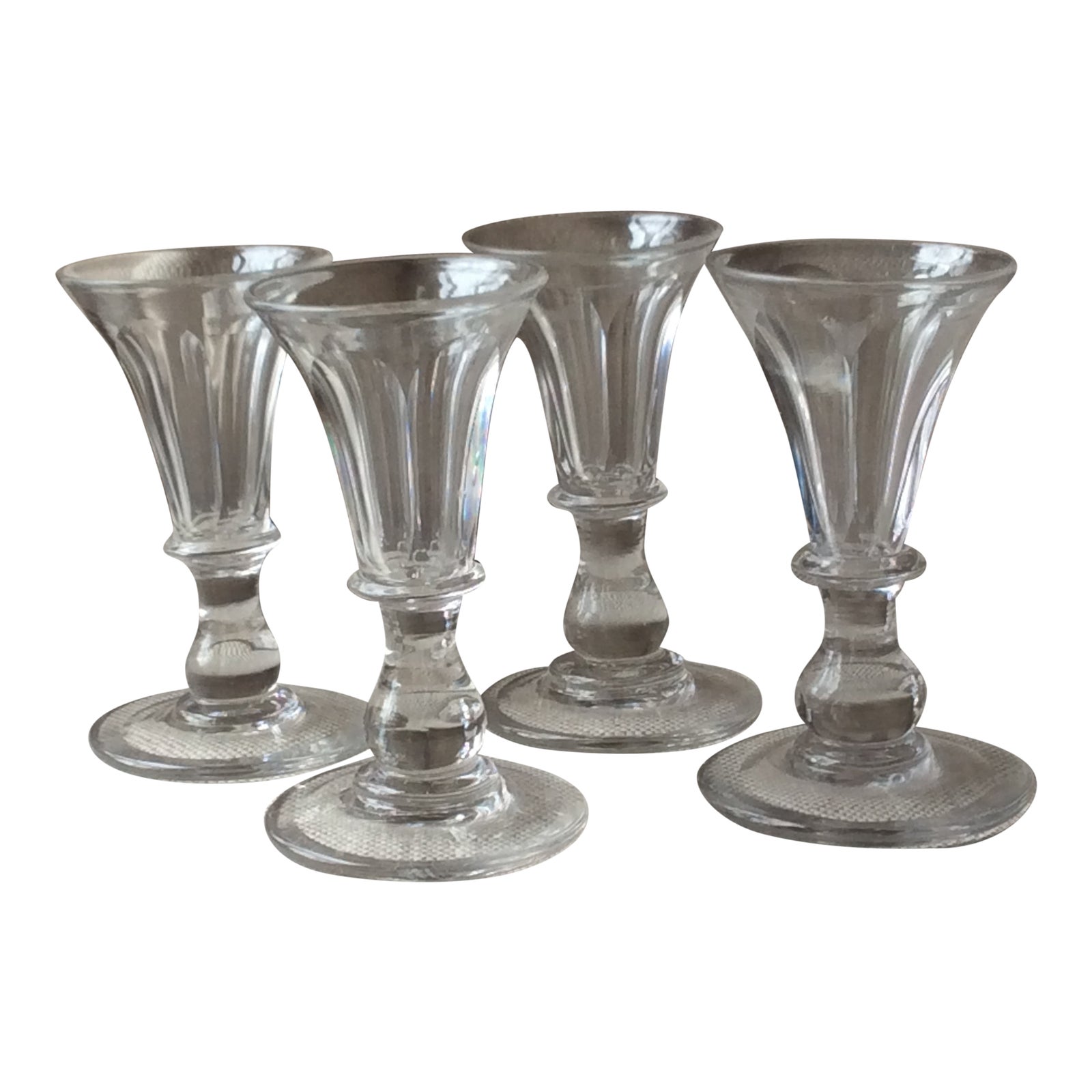 Antique English Sherry Glasses Set of 4 Chairish
