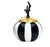 Coral Topped Hand-Carved Gold-Plate Black & White Round French Ceramic Box For Sale