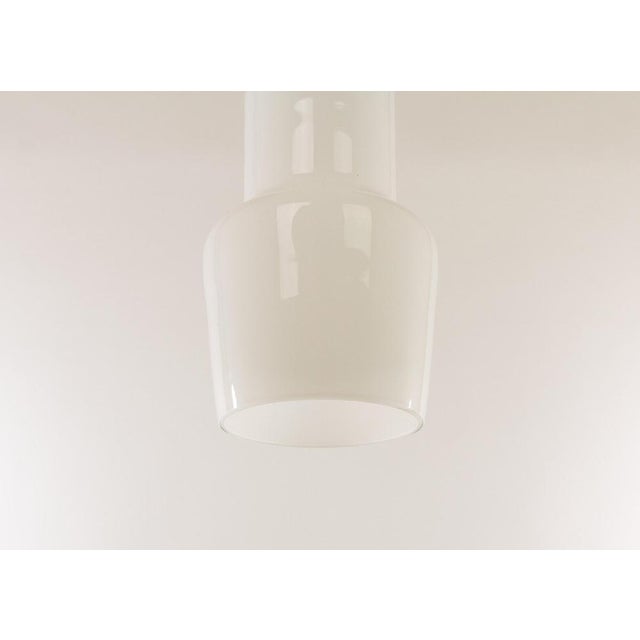 White and Blue Glass Pendant by Massimo Vignelli for Venini, 1950s For Sale - Image 6 of 9