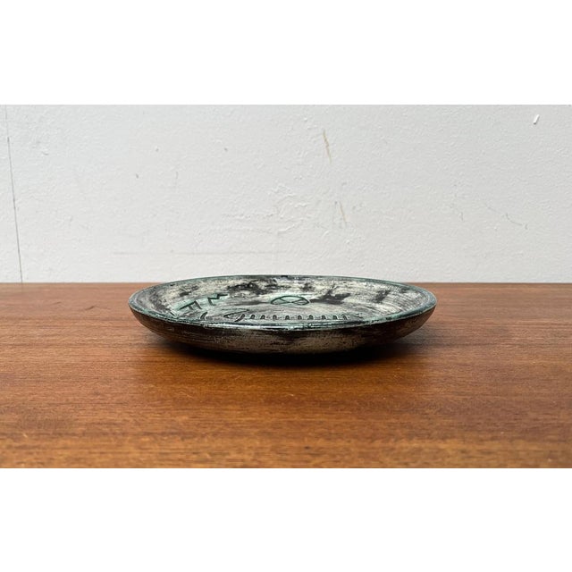 Mid-Century Handmade Ceramic Wall Plate with Viking Designs from Arol, Norway, 1960s For Sale - Image 14 of 15