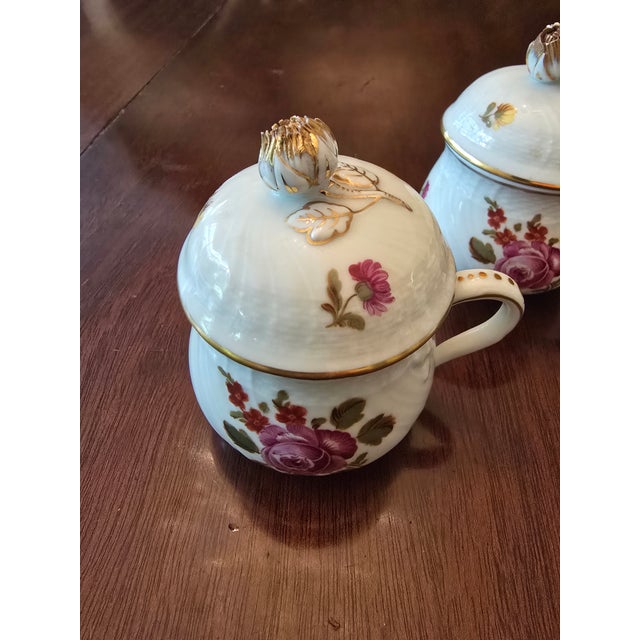 Vintage Mid Century Richard Ginori Italy Set 4 Cups For Sale In Boston - Image 6 of 12