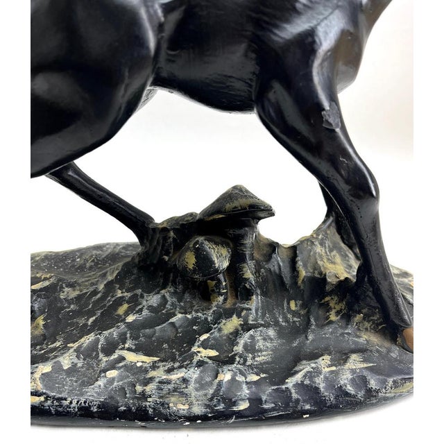 Hand-Painted Bambi Sculpture in Plaster, 1935 For Sale - Image 11 of 15