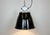 Industrial Black Enamel Factory Pendant Lamp from Elektrosvit, 1960s For Sale - Image 17 of 18
