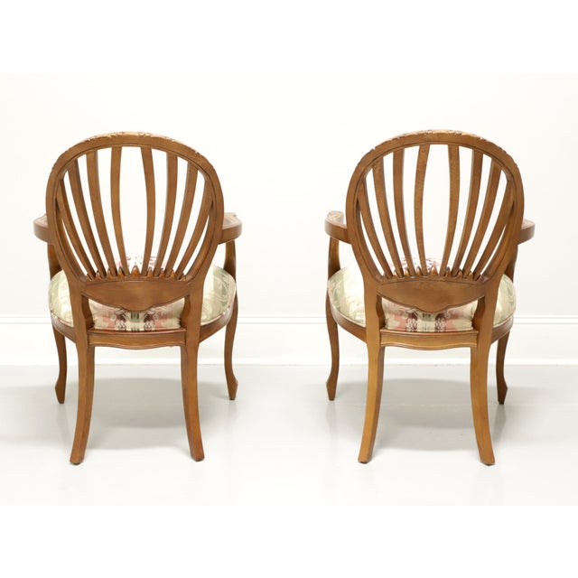 Century French Country Oval Back Dining Armchairs Pair Chairish