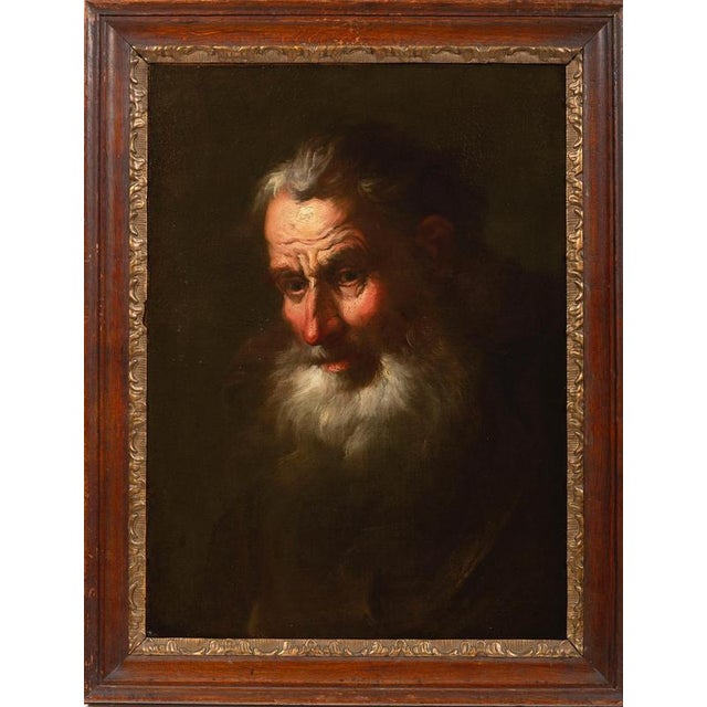2000 - 2009 German Master Artist, Portrait of an Elderly Bearded Man, 18th Century, Oil Painting on Canvas For Sale - Image 5 of 6