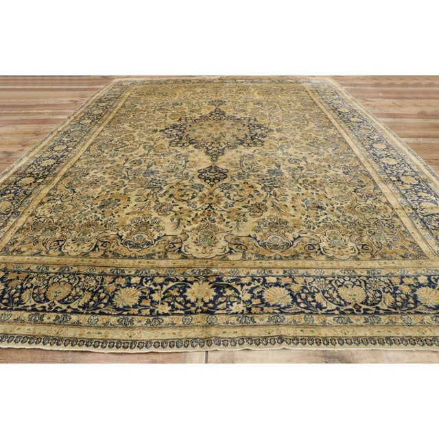 Textile Antique Persian Kerman Rug - 10'00 X 14'01 For Sale - Image 7 of 10