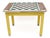 Extendable table in solid wood. Length with extensions: 200 cm. Top with chessboard. Steel banding at the base of the...