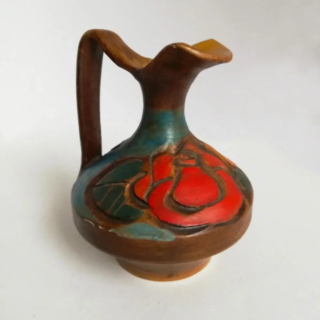 Mid-Century Italian Ceramic Pitcher from Valbruna For Sale - Image 4 of 7