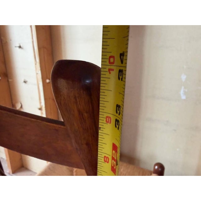 Vintage Early American Shaker Rustic Style High Ladder Back Dinning Chairs , Possibly by Clore For Sale - Image 10 of 17