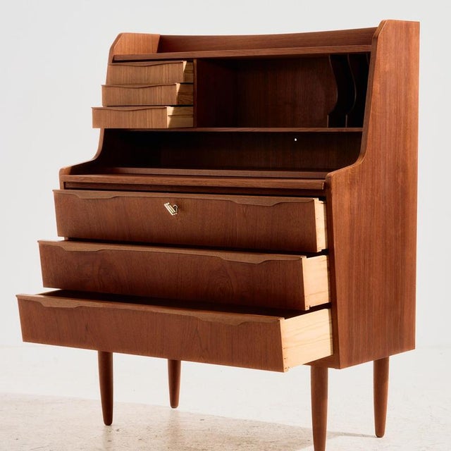 Teak Bureau Desk, 1960s For Sale - Image 3 of 18