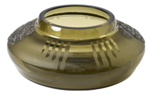 Art Deco Smoked Glass Vase, 1930s