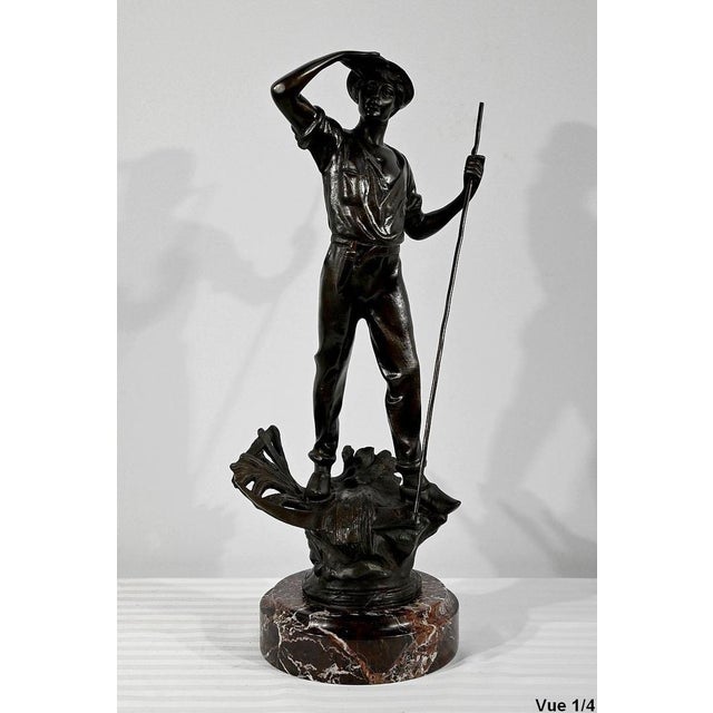 E.Aizelin, Le Faucheur, Late 1800s, Bronze For Sale - Image 4 of 18