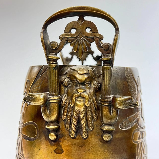 Bronze 19th Century Grand Tour Greek Revival Bronze Vases - A Pair For Sale - Image 8 of 8