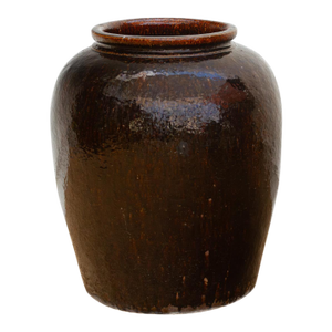 Monumental Antique Brown Spice Trader Vessel
