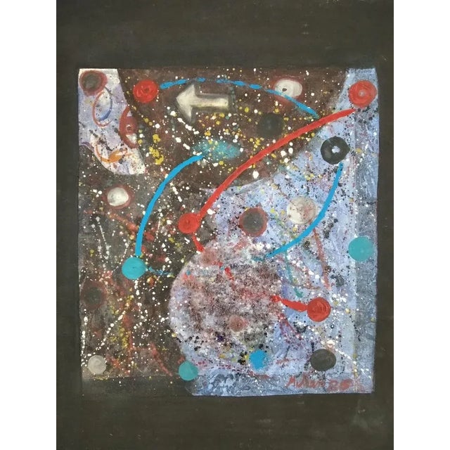 1980s Domingo Millan, Composition, 1986, Mixed Media on Paper For Sale - Image 5 of 5