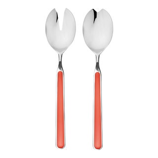 Mepra Fantasia 2-Piece Salad Servers Set, New Coral For Sale