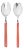 Mepra Fantasia 2-Piece Salad Servers Set, New Coral For Sale