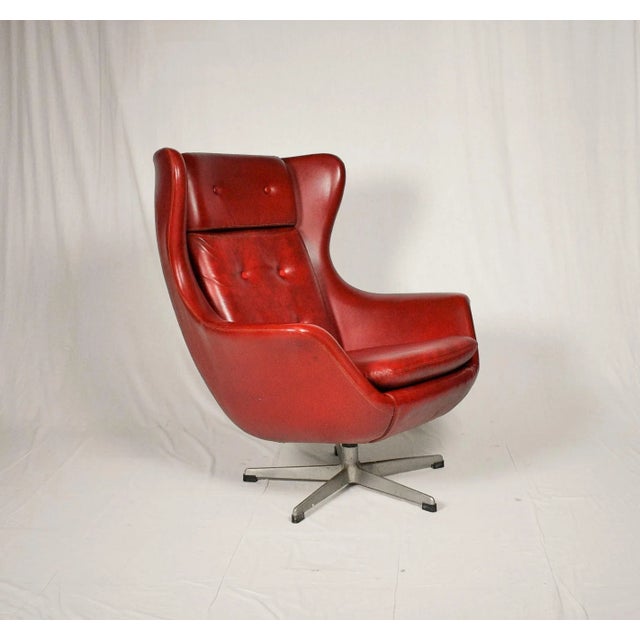 Leather Swivel Armchair from UP Závody, 1965 For Sale - Image 3 of 12
