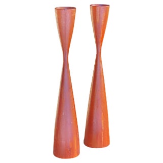 Danish Teak Candle Holder, 1950s, Set of 2 For Sale